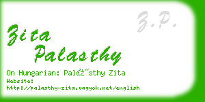 zita palasthy business card